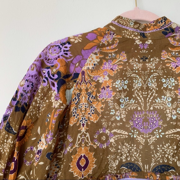 Free People Boho Dress High Neck Open Back Size XS - Picture 4 of 7